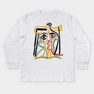 Picasso - Woman's head #2 Kids Long Sleeve T-Shirt
